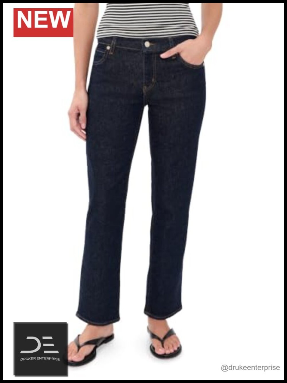 Women's Low Rise Cigarette Jeans 5-Pocket Mid-Weight Stretch Denim 27.5 Inseam